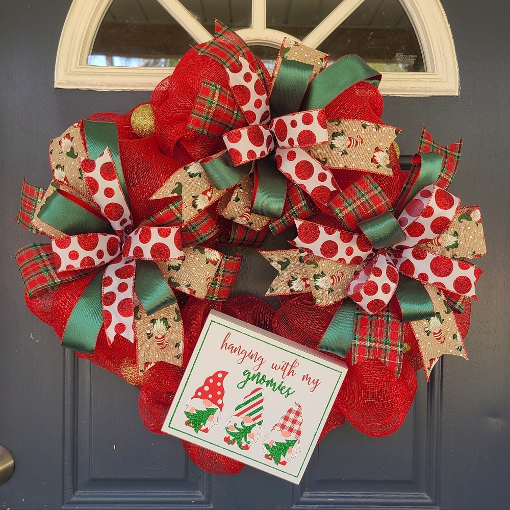 Gnome Christmas wreath